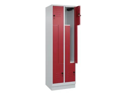 Z-garderobekast,HxBxD 1950x600x500mm,vak B 150/300mm,draaigrendel