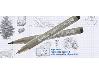 Fineliner Artline technisch brush zwart - 5