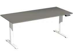 Elektrisch ihv bureau,HxBxD 730-1230x1800x800mm,blad onyxgrijs
