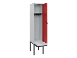 locker met bank,HxBxD 1950x400x815mm,1vak,vak B 400mm,draaigrendel