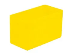 Inzetbak HxLxB 63x108x54mm Polystyreen Geel 50 stuks