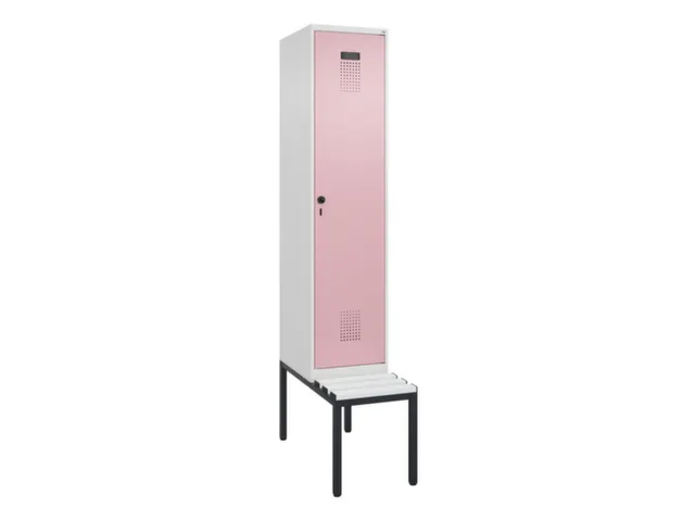 locker met bank,voor scheiding van kleding,HxBxD 2120x400x815mm,1vak