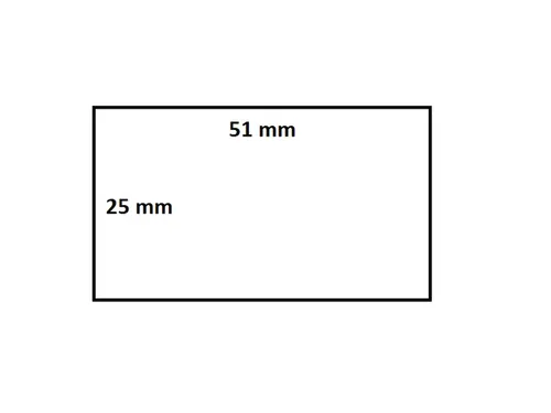 Labeletiket IEZZY Zebra 880199-025D 51x25mm 25mm wit permanent 2580st