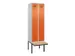 locker met bank,voor scheiding van kleding,HxBxD 2120x600x815mm,2vak
