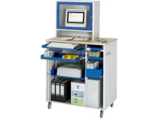 pc-kast,HxBxD 1810x1030x660mm,monitorvak,toetsenbord-/muisblad - 1