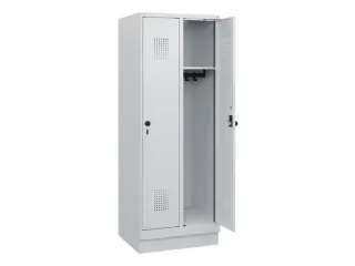 schoollocker,HxBxD 1630x600x500mm,2vak,vak B 300mm,draaigrendel,sokkel - 1