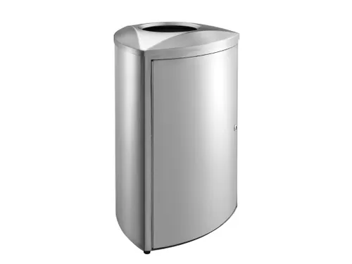 Driehoekige Design Afvalbak 70 Liter Mat Rvs