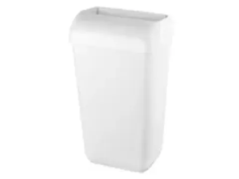 OUTLET Afvalbak Kunststof Wit 23 Liter Half Open