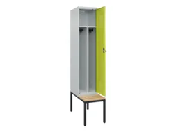 locker met bank,voor scheiding van kleding,HxBxD 2120x400x815mm,1vak