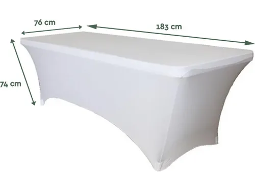 BRASQ Tafelrok Wit 183x76x74cm
