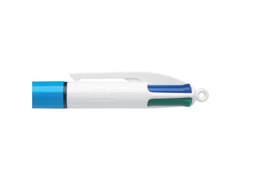 Balpen Bic 4kleuren medium lichtblauw