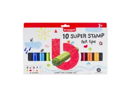 Stempelstift Bruynzeel Kids Super Stamp assorti 10 stuks