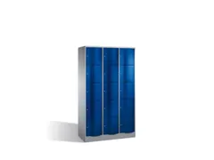 lockerkast,HxBxD 1950x1150x640mm,3x5vakken,romp RAL7035,front RAL5010