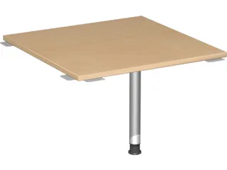 koppelelement voor bureau,90 °,BxD 800x800mm,blad beuken,hoekig - 1