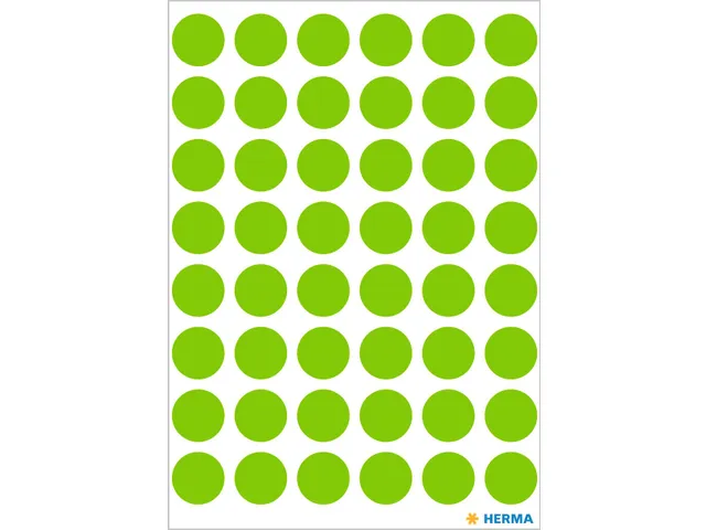 Etiquette HERMA 1865 rond 12mm vert 240 pièces