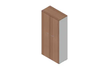Kantoorkast Romp Aluminium Front Canaletto-Hout bxdxh 900x450x2000mm - 1