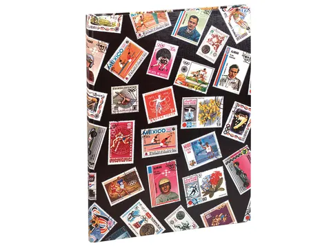 Postzegelalbum Exacompta 22.5x30.5cm 16 zwarte pagina's zwart