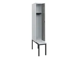 locker met bank,HxBxD 1950x300x815mm,1vak,vak B 300mm,cilinderslot