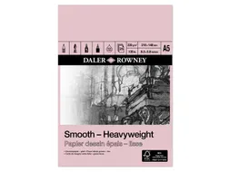 Tekenpapier Daler-Rowney Smooth Heavyweight 220gr A5 natuurlijk wit