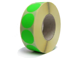 Etiket Rond Fluor Groen 25mm Op rol 2000 Stuks