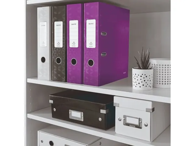 Classeur à levier 1005 Leitz WOW 180° A4 80mm carton violet