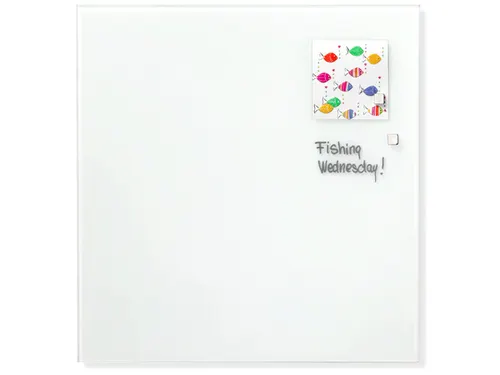 Glasmagneetbord Naga 35x35cm wit