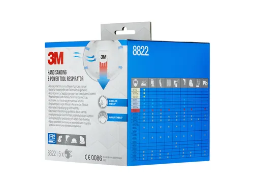 Stofmasker 3M voor schuren 8822 FFP2 met ventiel 5 stuks