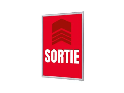 Kliklijst A1 complete set met print "SORTIE" Rood