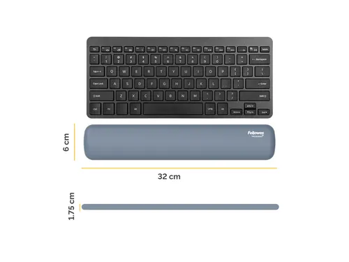 Polssteun Fellowes Breyta compact blauw 6x32cm