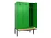 locker met bank,voor scheiding van kleding,HxBxD 2120x1200x815mm,3vak