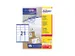 adresetiket Avery QuickPeel 63,5x38,1 wit 100 vel 21 etiketten per vel