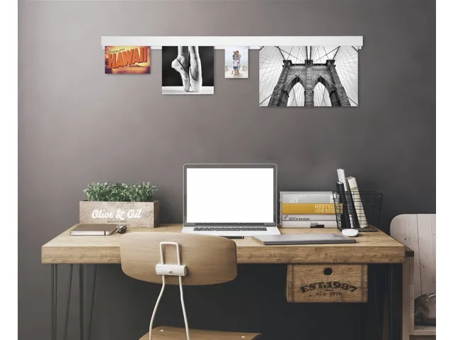 Aluminium wand klemlijst MAULgrip 100.5 cm Wit