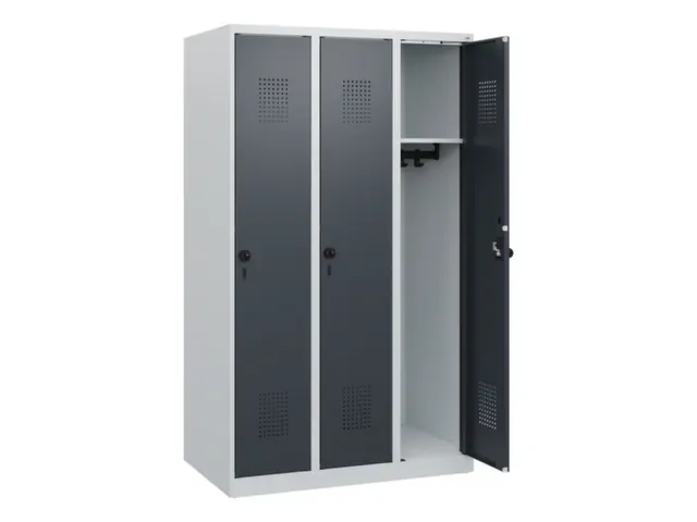 schoollocker,HxBxD 1530x900x500mm,3vak,vak B 300mm,draaigrendel
