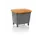 Zoutbak 210l 775x 790x 605mm Hdpe Grijs Deksel Oranje