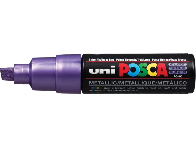 uni-ball Paint Marker op waterbasis Posca PC-8K paars metaal