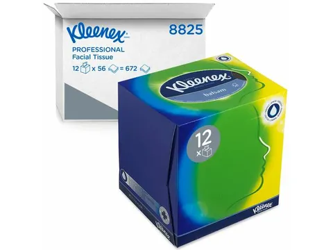 Kleenex 8825 facial tissue 3-laags wit kubus 20x20cm 12 x 56 tissue