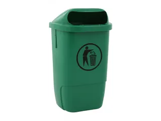 Kunststof buitenafvalbak 50 Liter Groen - 1