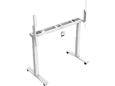 Elektrisch Verstelbaar Verrijdbaar Zit Sta Bureau Frame Wit 110-190cm