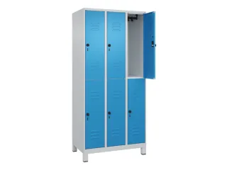 dubbeldekse locker,HxBxD 1950x900x500mm,3x2vak.,vak B 300mm - 2