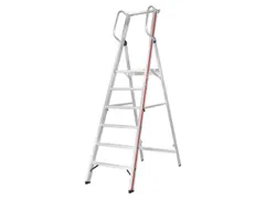 platformladder,bordes HxBxD 1420x440x400mm,6treden,aluminium