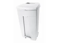 afvalbak,1x120l,HxBxD 890x560x480mm,romp PE wit,deksel PE wit,2wielen