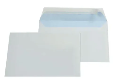 Envelop Wit 114x162mm plakstrip 80 grams 500 stuks