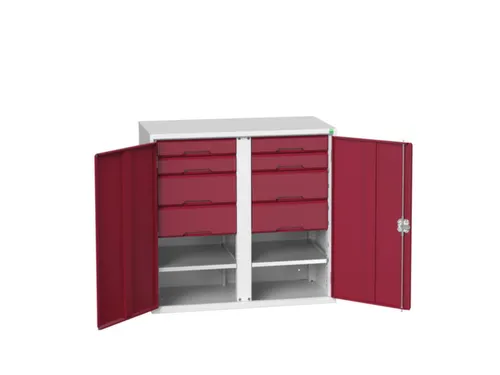 universele kast,HxBxD 1000x1050x550mm,2xStalen bodem,8lade(n)