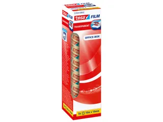 Plakband Tesa film 19mmx10m transparant 8 rollen - 1
