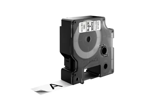 Labeltape Dymo 16956 D1 S718070 19mmx5.5m poly zwart op wit
