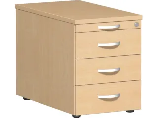 mobiel ladeblok,HxBxD 570x430x800mm,4lade(n),beuken - 2