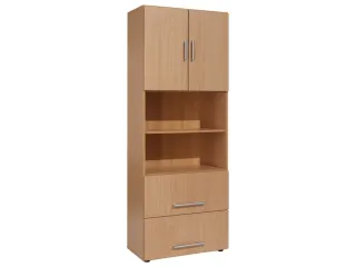 kantoor-combikast HxBxD 2160x800x420mm dubbele vleugeldeur beuken - 1