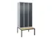 locker voor scheiding van kleding,HxBxD 2120x900x815mm,3vak