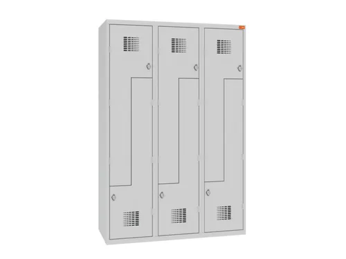 Z-garderobekast,HxBxD 1800x1200x500mm,draaigrendel,romp RAL7035
