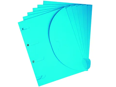 Smartfolder geperforeerde opbergmappen A4 blauw 6 stuks
